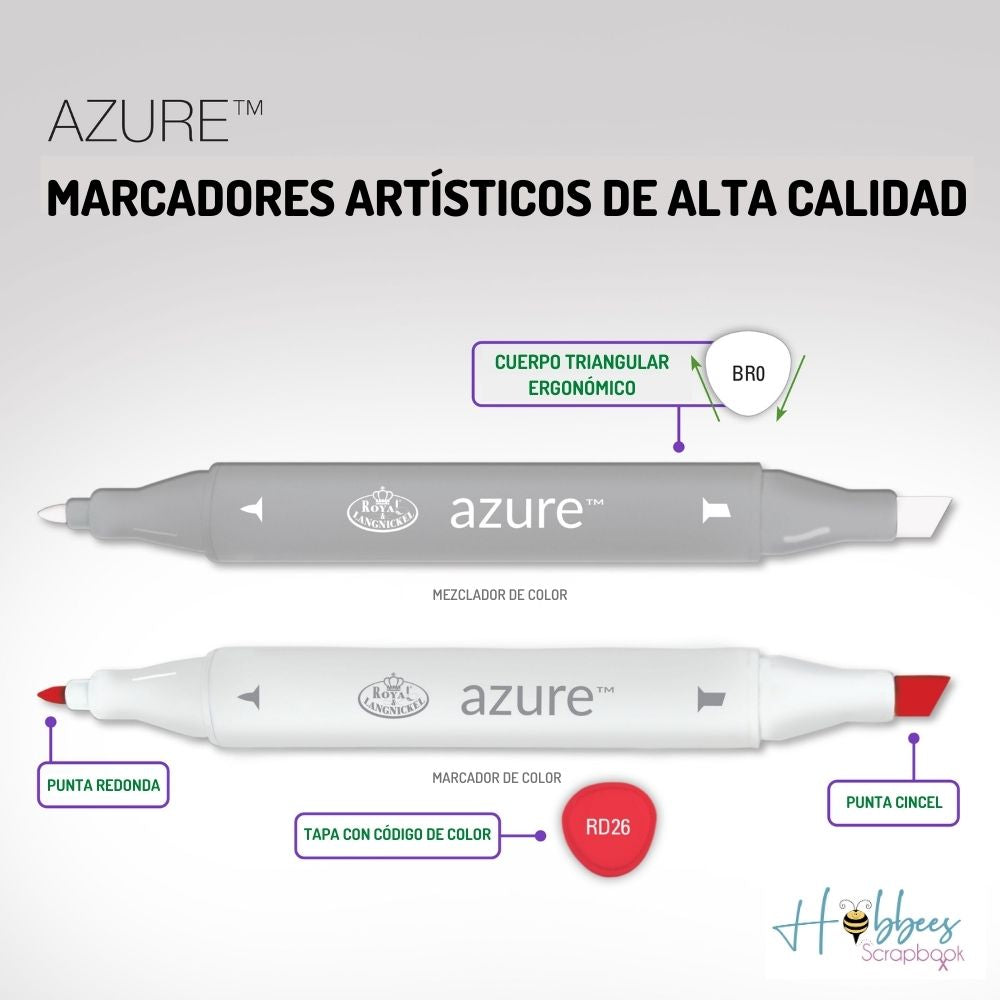 Azure Marker Set Complexion / 13 Marcadores Alcohol Tonos Piel Colores y Plumones Royal Langnickel