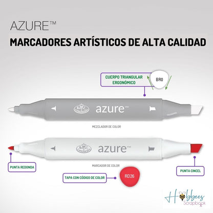 Azure Marker Set Forest / 13 Marcadores Alcohol Tonos Bosque Descontinuado Royal Langnickel
