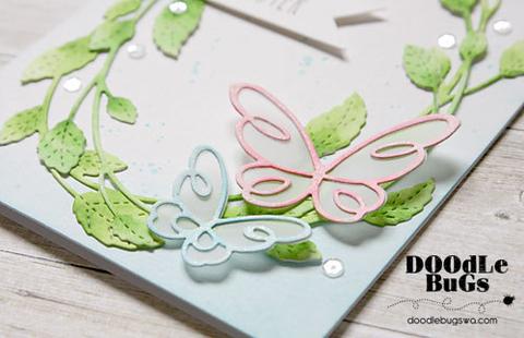 Devyn Butterfly Trio Die / Suaje de Corte Trio de Mariposas Descontinuado Poppy Stamps