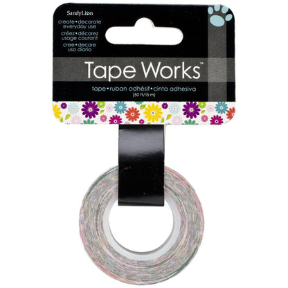 Cinta Adhesiva / Washi Tape Multifloral Descontinuado Sandy Lion