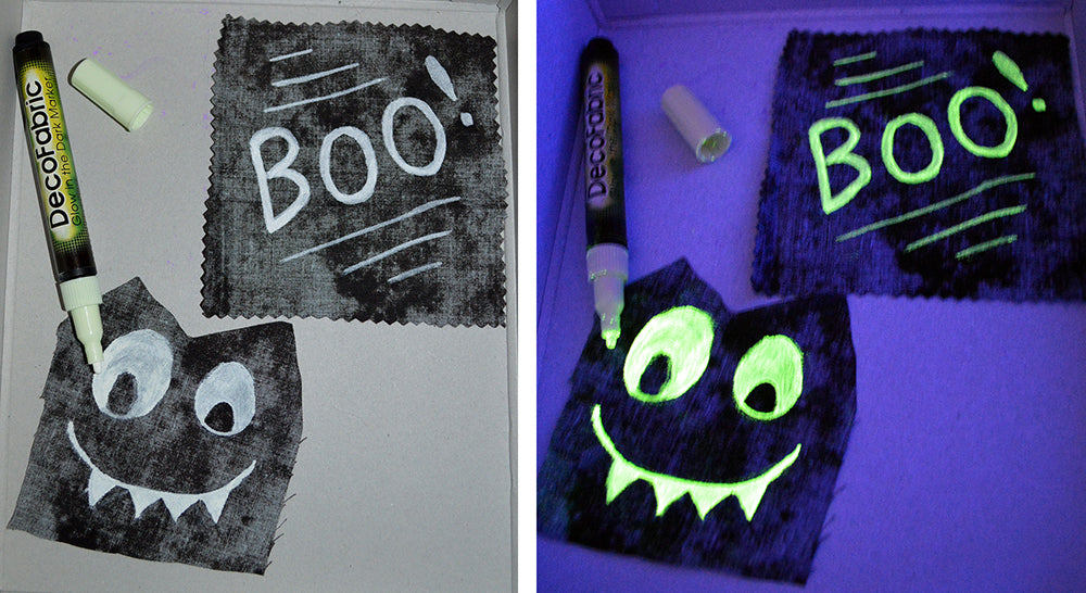 Glow In The Dark Fabric Marker Green / Marcador Brilla en la Obscuridad Verde Descontinuado Marvy Uchida