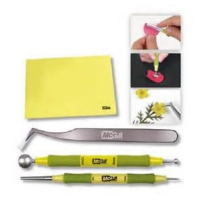 Paper Shaping Tool &amp; Piercing Mat / Herramientas y Tapete para Realizar Flores de Papel Descontinuado Mc Gill