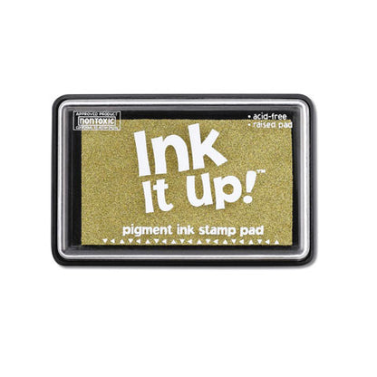 Metallic Gold Ink It Up / Cojín de Tinta para Sellos Oro Metalizado Descontinuado Darice
