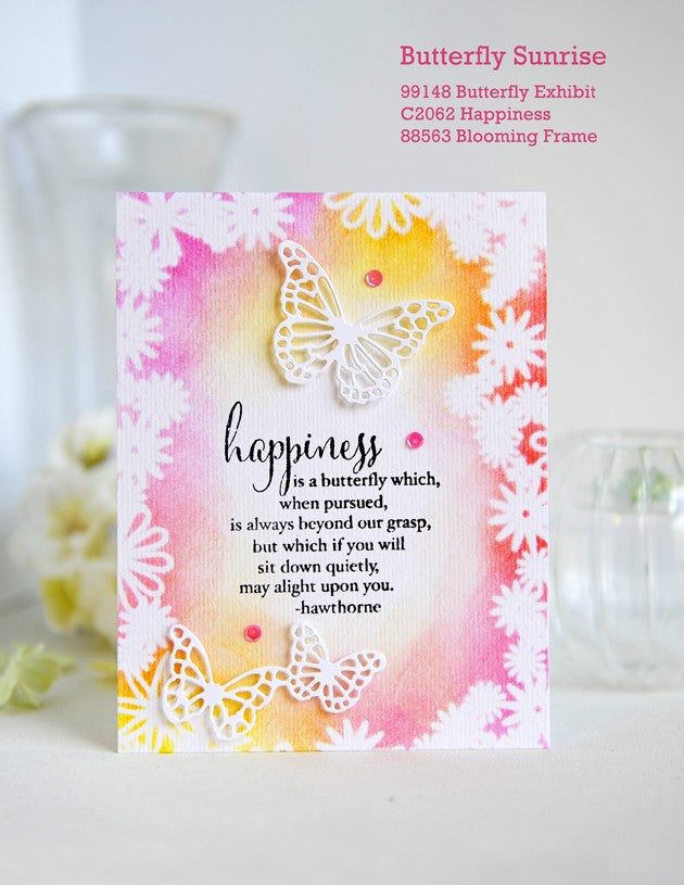 Modern Blooming Frame Stencil / Plantilla Marco de Flores Descontinuado Memory Box