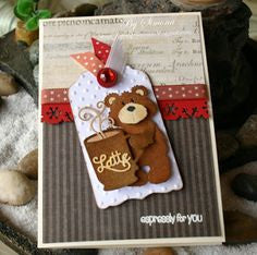 Mr. Snuggles Die /  Suaje de Oso Dados de Corte / Suajes / Troqueles Cottage Cutz