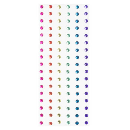 Bling Stickers Rainbow 3mm / Piedritas Decorativas Autoadhesivas Arcoiris Adornos / Embellishments Darice