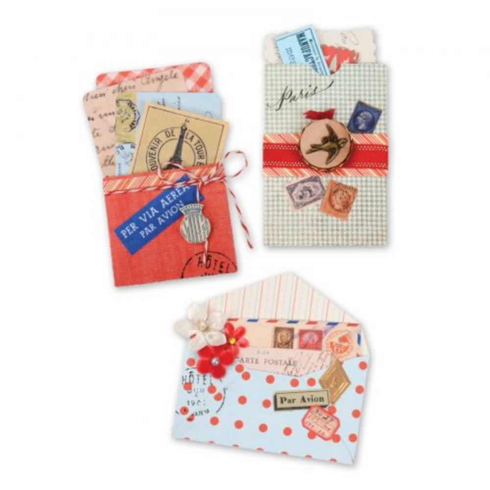 Sizzix Brenda Walton Inserts &amp; Envelopes / Suaje de Corte Correspondencia Mini Descontinuado Sizzix
