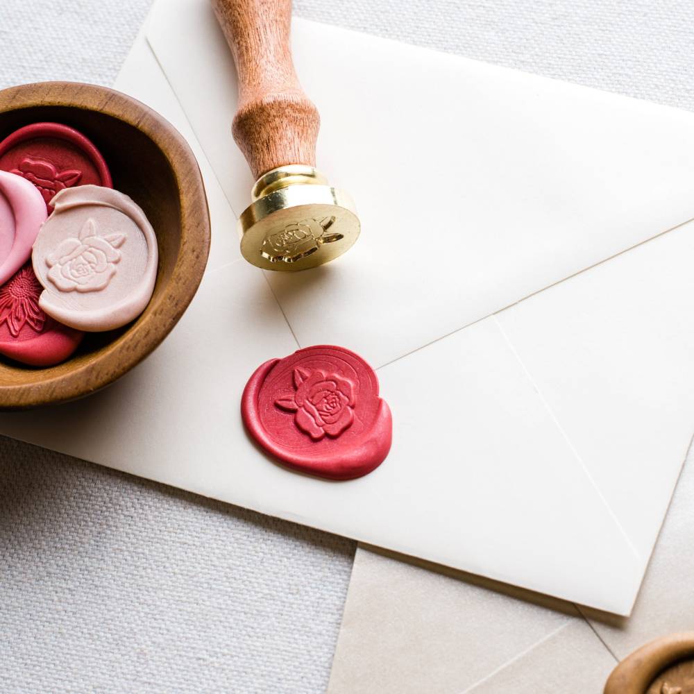 Wax Seal Kit Sunflower Rose / Kit para Sellar con Lacre Adornos / Embellishments American Crafts