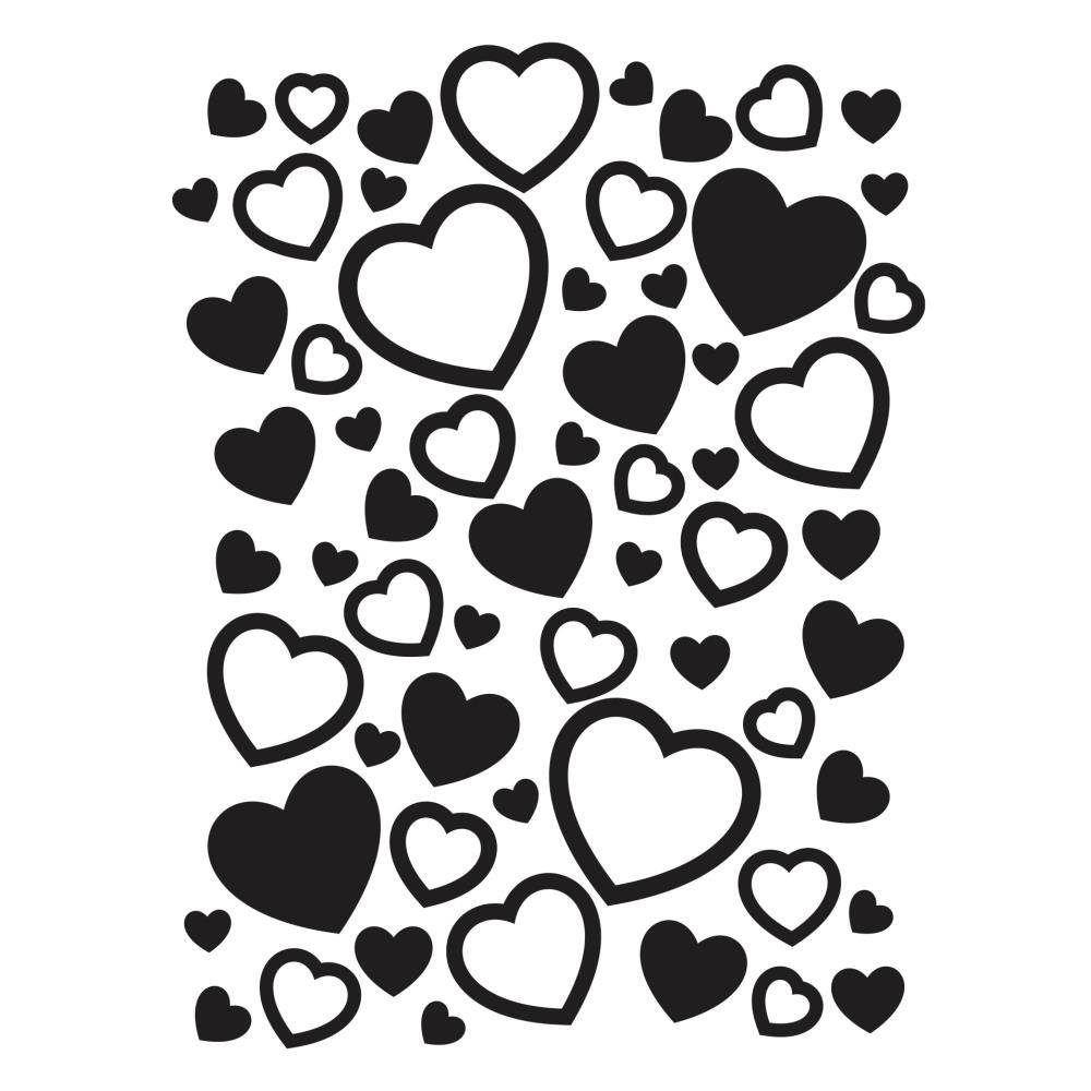 Embossing Folder Scattered Hearts / Folder de Grabado Corazones Descontinuado Darice