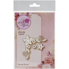 Olivette Corner / Suaje de corte de Esquina Floreada Dados de Corte / Suajes / Troqueles Wild Rose Studio