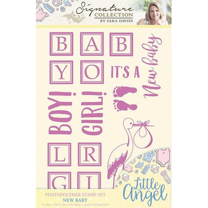 New Baby Stamps Set / Sellos de Polímero bebé Descontinuado Crafter&