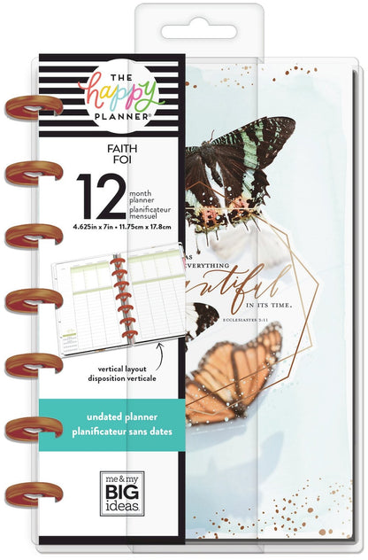 Happy Planner Faith Undated Mini Planner /  Agenda Planificadora 12 Meses de Fé Descontinuado Me &amp; My Big Ideas
