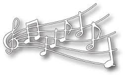 Party Music  Dies / Suaje de Corte Notas Musicales Descontinuado Memory Box