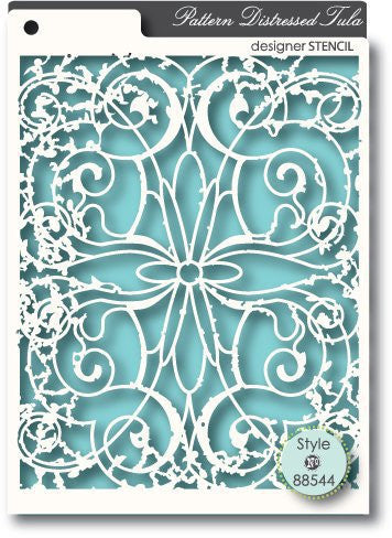 Pattern Distressed Tula Stencil / Plantilla Descontinuado Memory Box