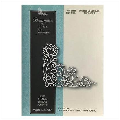Pennington Rose Corner Die / Suaje de Corte Esquina de Rosas Descontinuado Memory Box