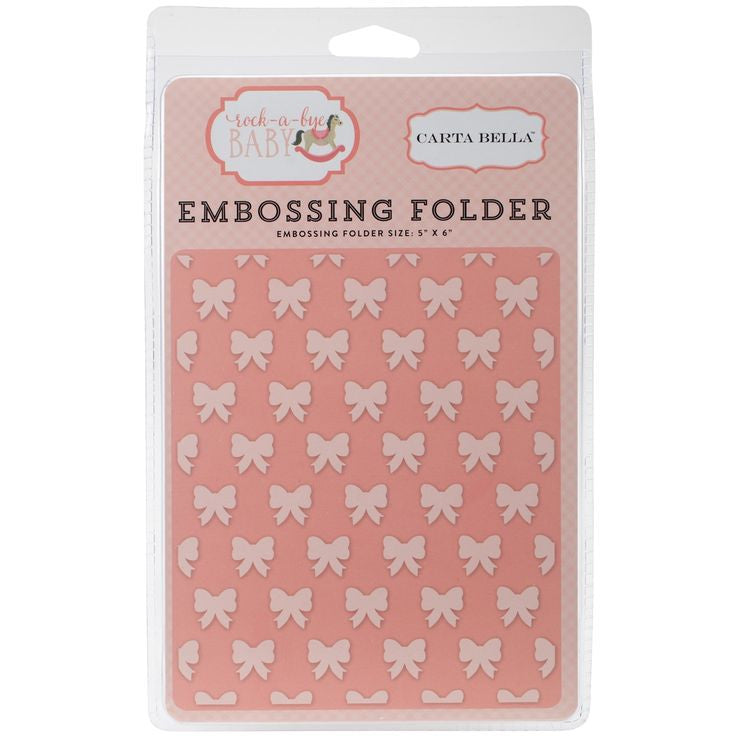 Petite Bows Embossing Folder / Folder de Grabado Fondo de Moñitos Descontinuado Carta Bella