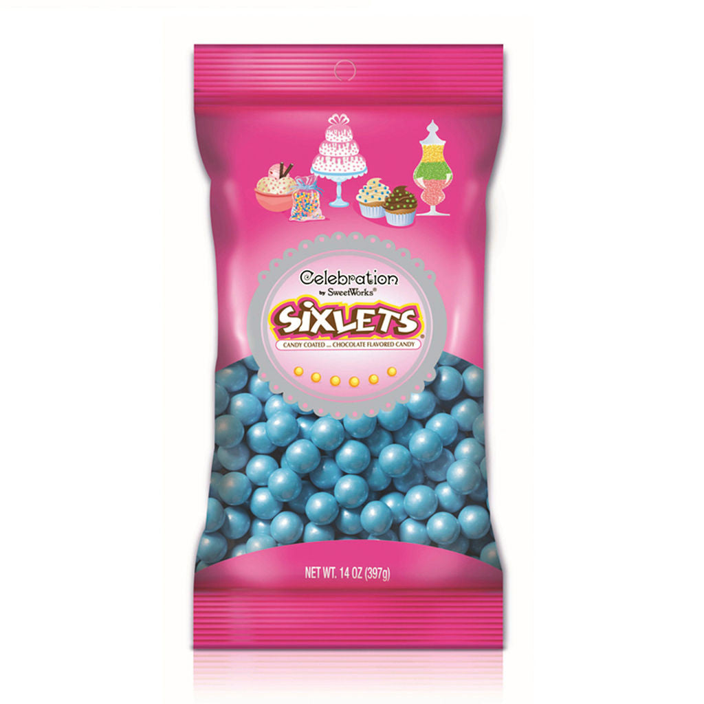 Powder Blue Sixlets Celebration /  Chocolates Confitados Azul Metálico Descontinuado Sweet Works
