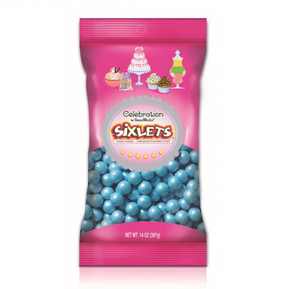 Powder Blue Sixlets Celebration /  Chocolates Confitados Azul Metálico Descontinuado Sweet Works