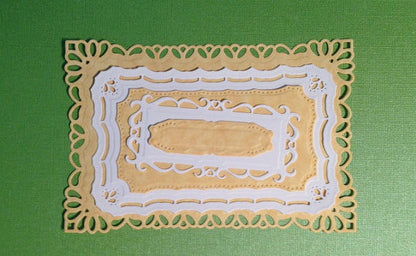 Suaje de Corte de Rectángulos Decorados / Resplendent Rectangles Dies Descontinuado Spellbinders