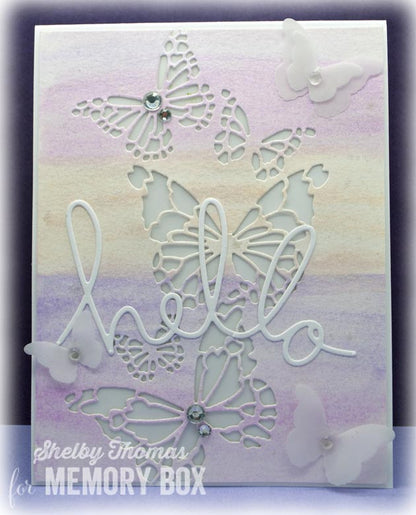 Reverse Butterfly Collage Dies / Suaje de Corte Mariposas Caladas Descontinuado Memory Box