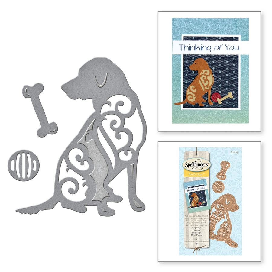 Shapeabilities Die D-Lites Dog Days / Suaje de Perrito Descontinuado Spellbinders