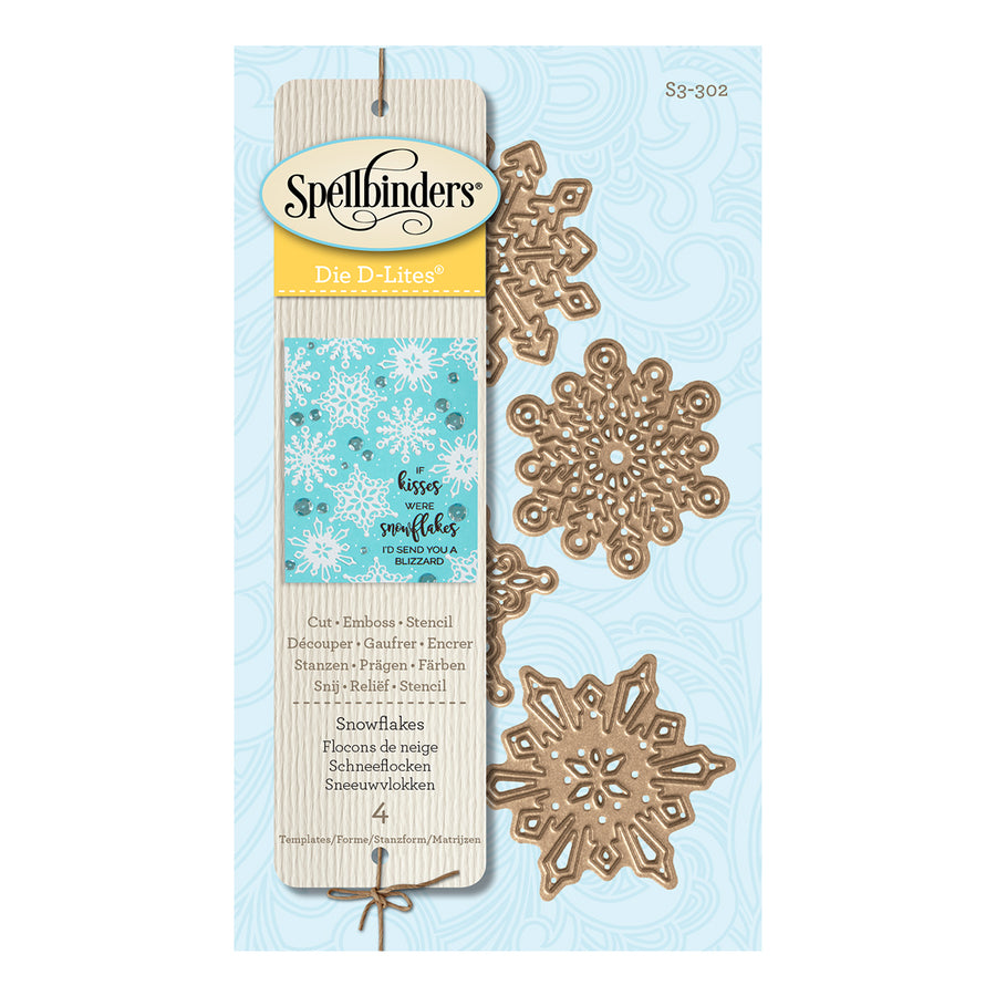 Shapeabilities Die D-Lites Snowflakes  Dies / Suajes de Copos de Nieve Descontinuado Spellbinders