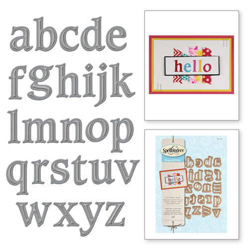 Shapeabilities Dies Font 1 Lowercase / Suaje y Realce Alfabeto Minúscula Descontinuado Spellbinders