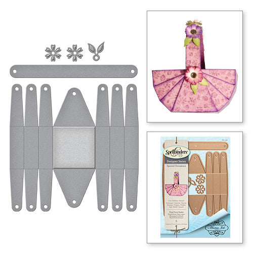 Floral Picnic Basket Die / Suajes de Corte de Canasta de Picnic Descontinuado Spellbinders