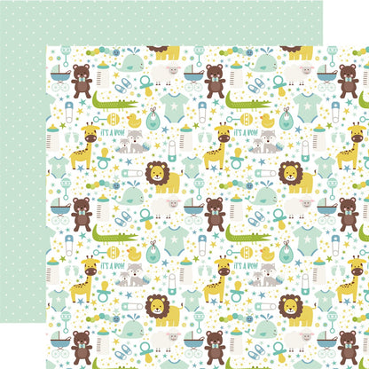 Kit Sweet Baby Boy / Papeles y Stickers Bebé Descontinuado Echo Park