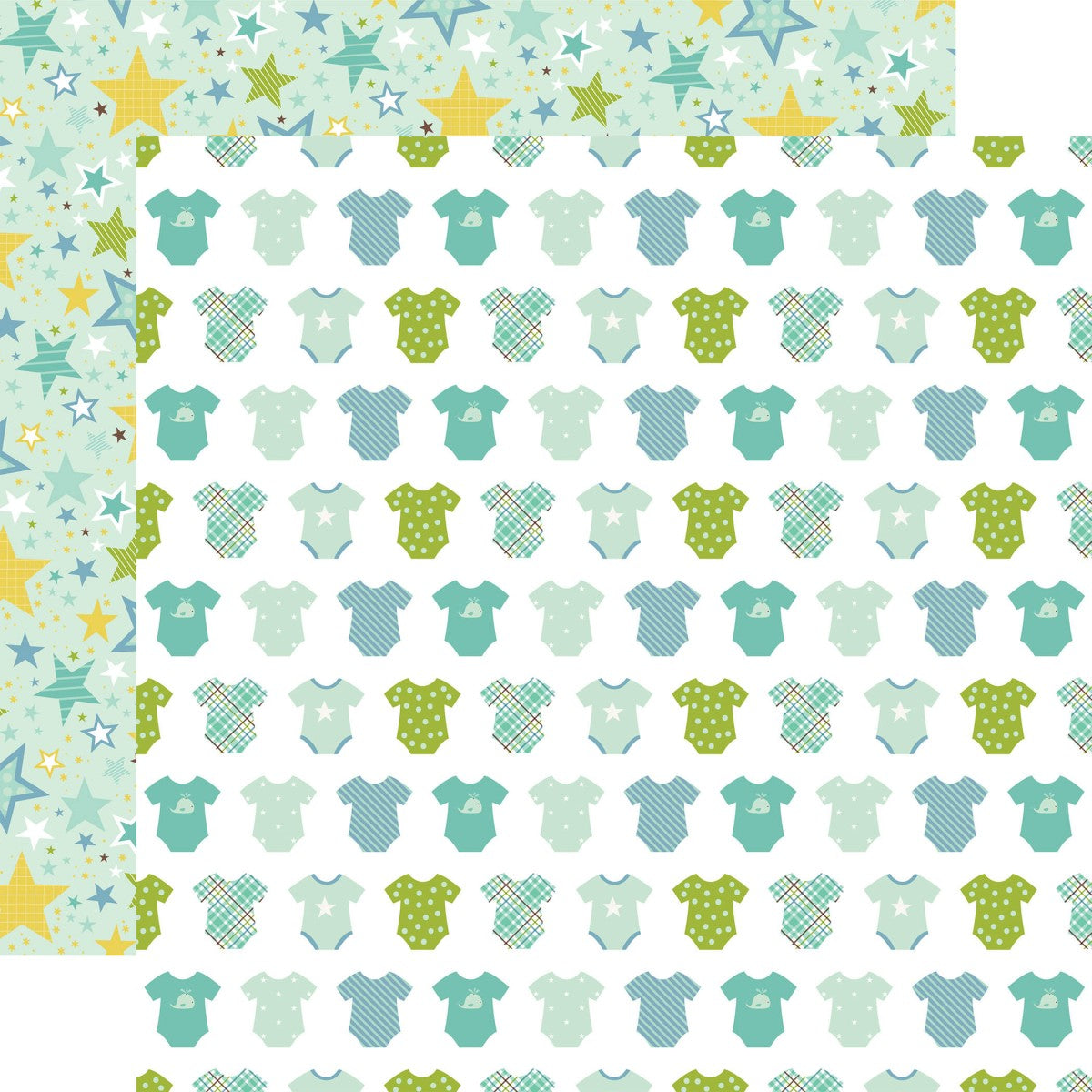 Kit Sweet Baby Boy / Papeles y Stickers Bebé Descontinuado Echo Park