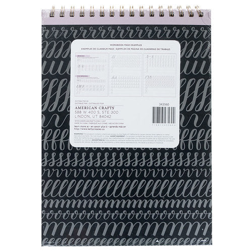 Kelly Creates Small Brush Workbook / Cuaderno de Trabajo para Caligrafía 122 hojas Caligrafía Kelly Creates