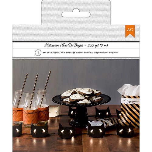 Halloween Light Strand Cat / Tira de Gatos Halloween Descontinuado American Crafts