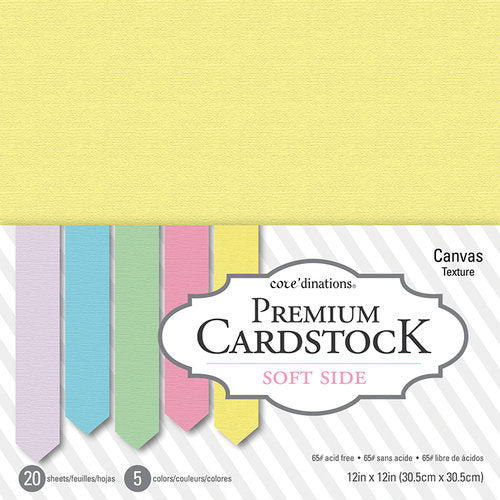 Pastels Cardstock Soft Side / Cartulina Texturizada en Colores Pastel Descontinuado Core&