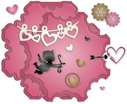 Build a Card Heart Felt Dies / Suaje de Corte de Cupido Descontinuado LDRS Creative