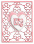 Dies Set Lovelette / Suajes de Fondo de Corazón Descontinuado LDRS Creative