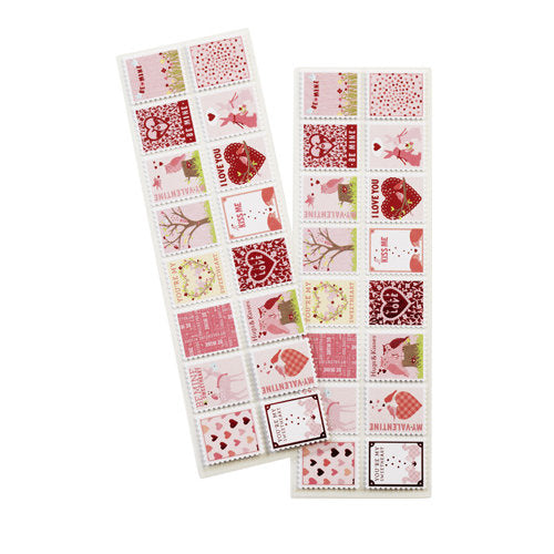 Valentine Stamp Stickers / Sellos Autoadhesivos de San Valentín Descontinuado Martha Stewart