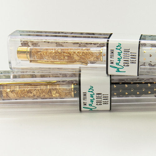 My Prima Planner Collection Pen Golden Heart / Bolígrafo de Tinta Azul con Detalles Dorados Descontinuado Prima Marketing