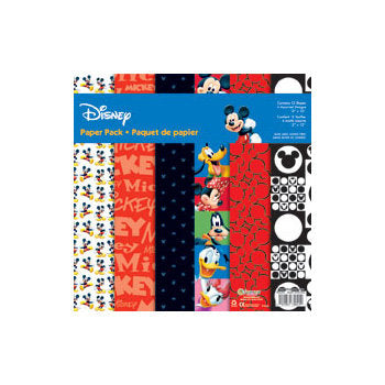 Mickey &amp; Friends Paper Pack 12" x 12" / Block de Papel Mickey Mouse &amp; Friends 12 Hojas Descontinuado Sandy Lion