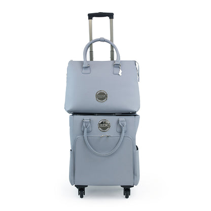Handbag and Roller Set Balmoral Blue / Bolsa y Carrito con Ruedas Descontinuado Nuvo
