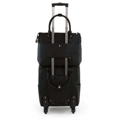 Handbag and Roller Set Belvedere Black / Bolsa y Carrito con Ruedas Negro Descontinuado Nuvo