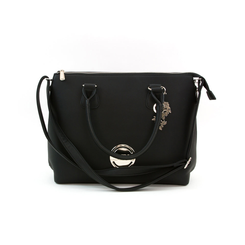 Handbag and Roller Set Belvedere Black / Bolsa y Carrito con Ruedas Negro Descontinuado Nuvo