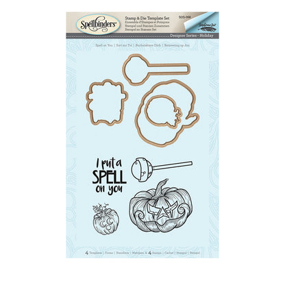 Spell On You Dies &amp; Stamps Set / Suajes de Corte y Sellos de Hechizo Descontinuado Spellbinders