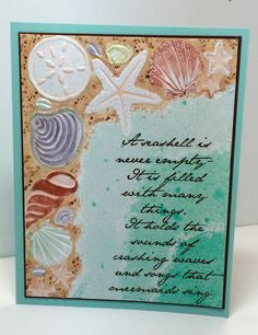 Shell Corner Embossing / Folder de Grabado Conchas de Mar Descontinuado Darice