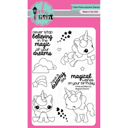Magical Unicorns Stamps / Sellos de Polímero Unicornio Mágico Sellos Pink &amp; Main