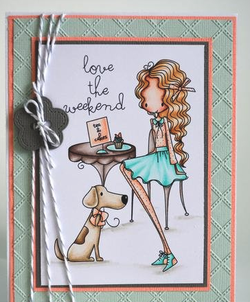 Cling Mounted Rubber Stamps Love The Weekend / Sello Cling Amo el Fin de Semana Descontinuado LDRS Creative