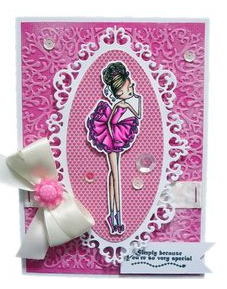 Cling Mounted Rubber Stamps Looking Gorgeous / Sello Cling Bailarina Descontinuado LDRS Creative