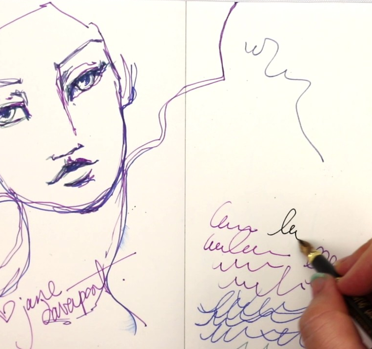 Inkredible Fountain Pen Set Mermaid / Set de Caligrafía Sirena  Jane Davenport
