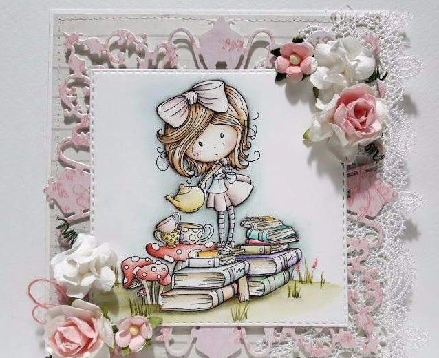 Cling Mounted Rubber Stamps Time for Tea / Sello Cling Tiempo para el Té Descontinuado LDRS Creative