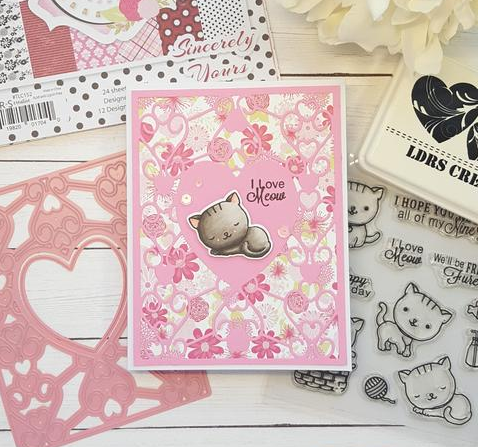 Dies Set Lovelette / Suajes de Fondo de Corazón Descontinuado LDRS Creative