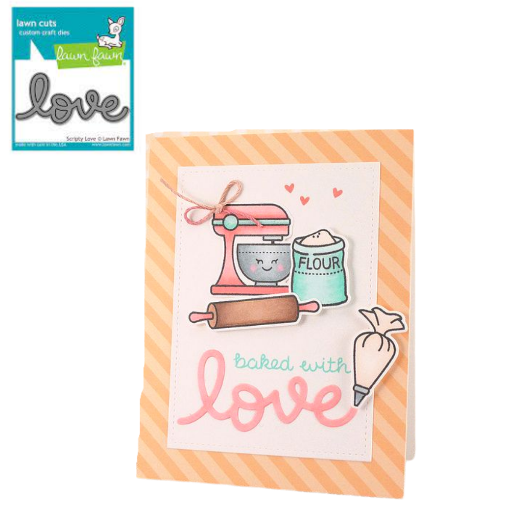Scripty Love Die / Suaje de Love Dados de Corte / Suajes / Troqueles Lawn Fawn